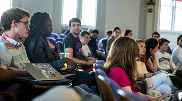 students in an audience 